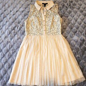 Forever 21 Dress, fitted lace top, billed tule bot